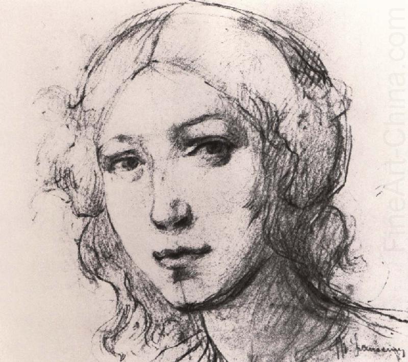 Portrait of head, Marie Laurencin